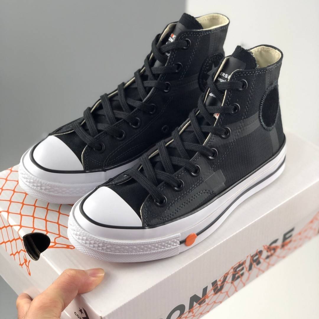 SEPATU_CONVERSE CTAS 70s HIGH X ROKIT BLACK WHITE HITAM PUTIH
