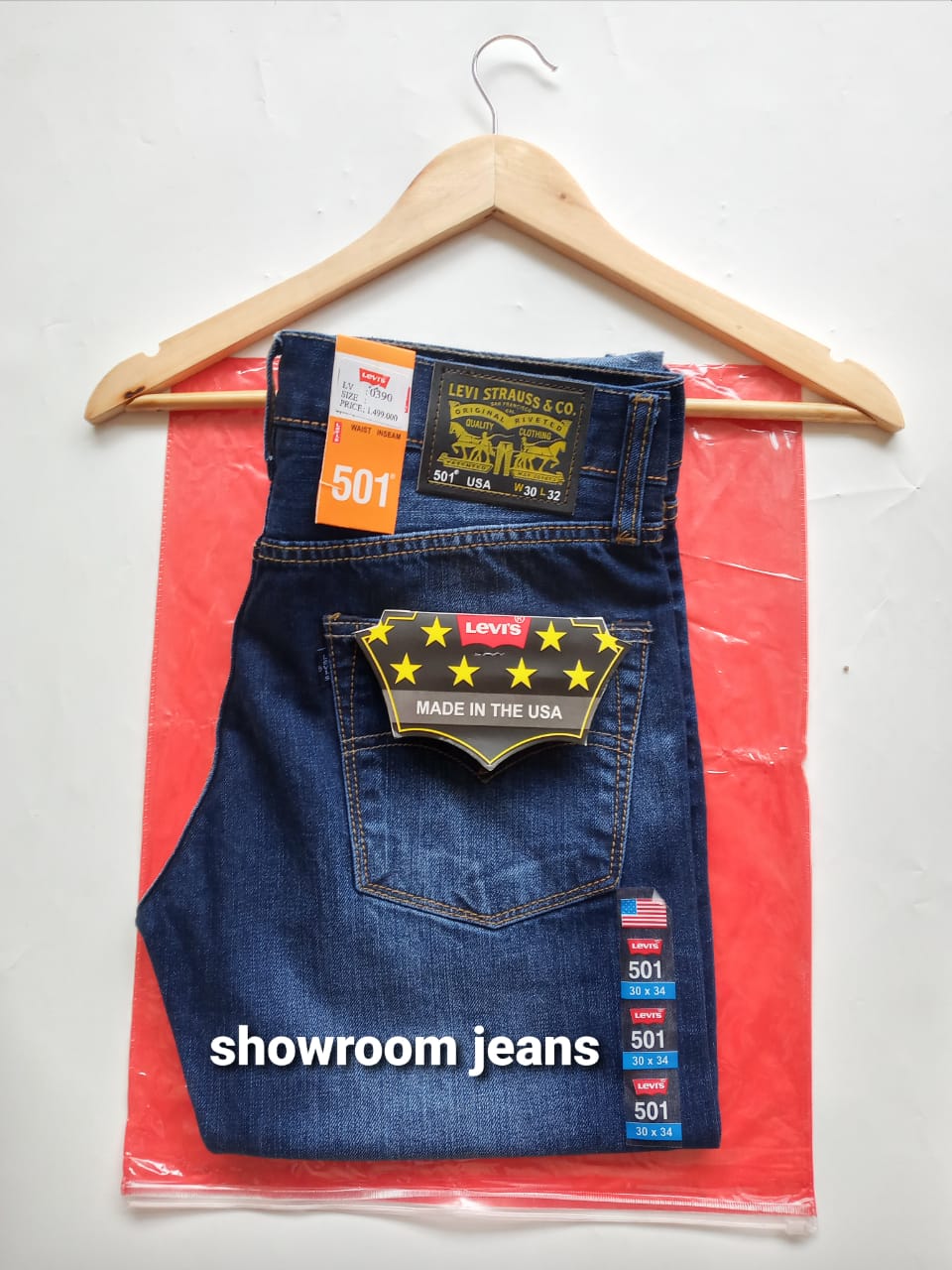 SHOWROOM JEANS // Celana Levis 501 made 