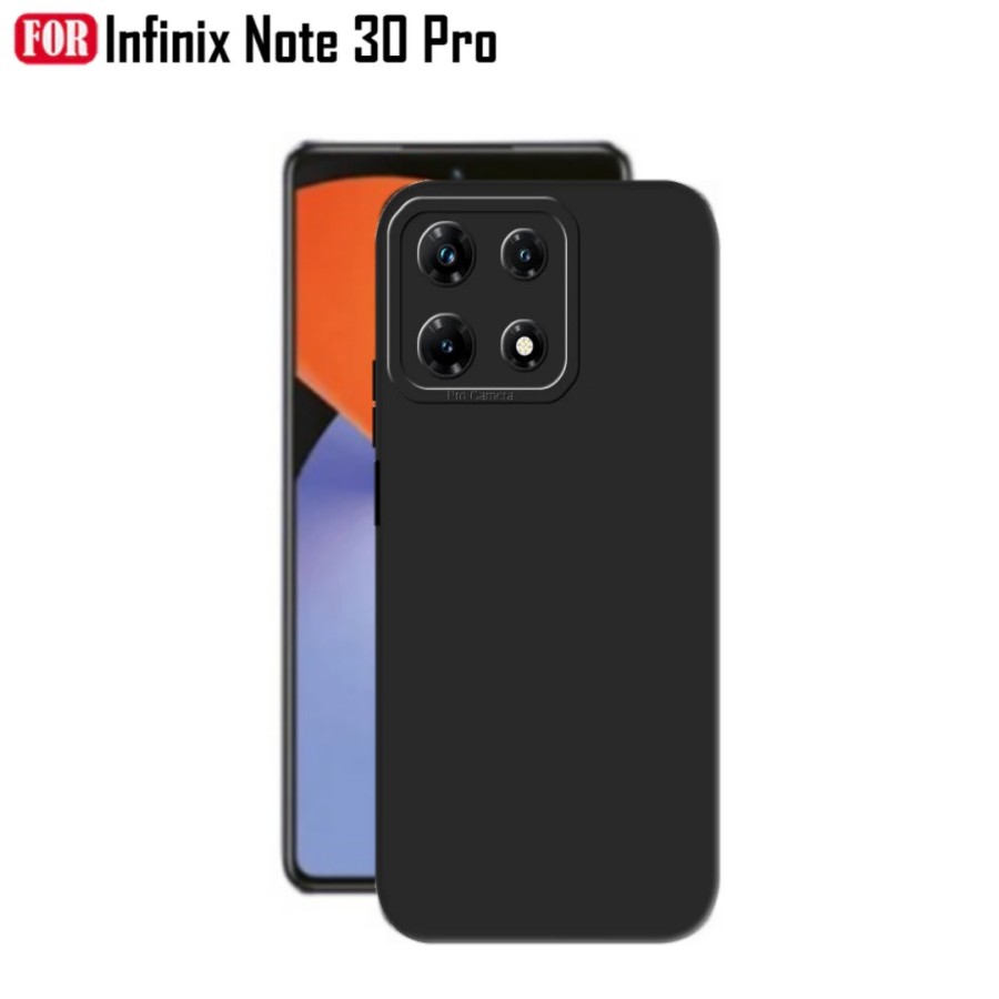 Casing Infinix Note 30 / 30 Pro Case Liquid Black Matte Pro Camera ...