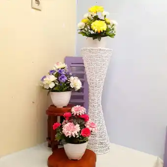 Bunga Mawar Rangkai Pot Tawon 15cm Hiasan Dekorasi Rumah Lazada Indonesia