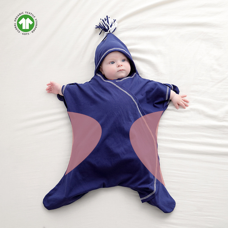 【Totoma】Newborn Wrapper เด็กผ้าฝ้ายอินทรีย์ Swaddle ถุงนอน Anti-Startle Anti-Kick บางเสื้อคลุมนอน