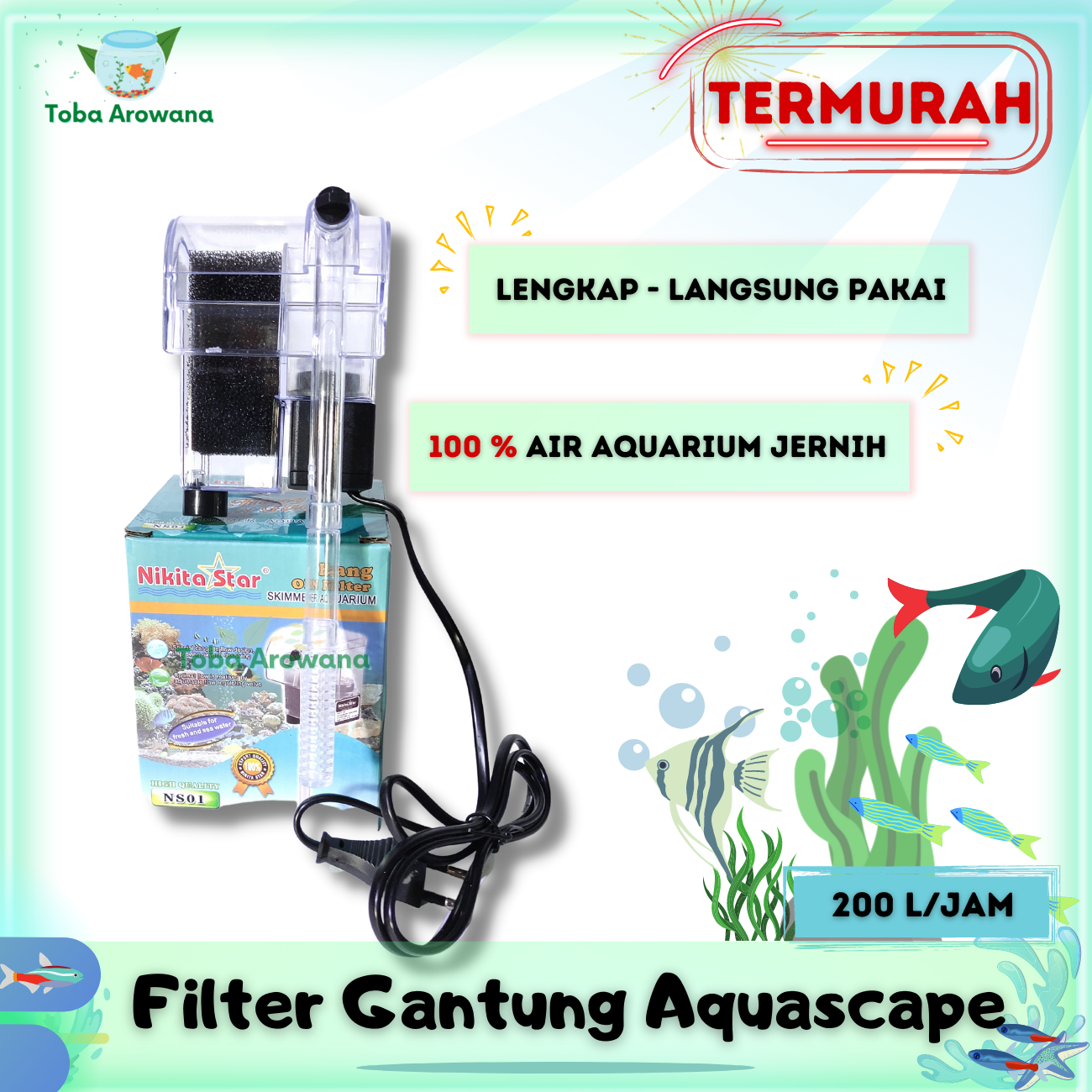 Filter Gantung Hang On Aquarium Aquascape NS01 Lazada Indonesia