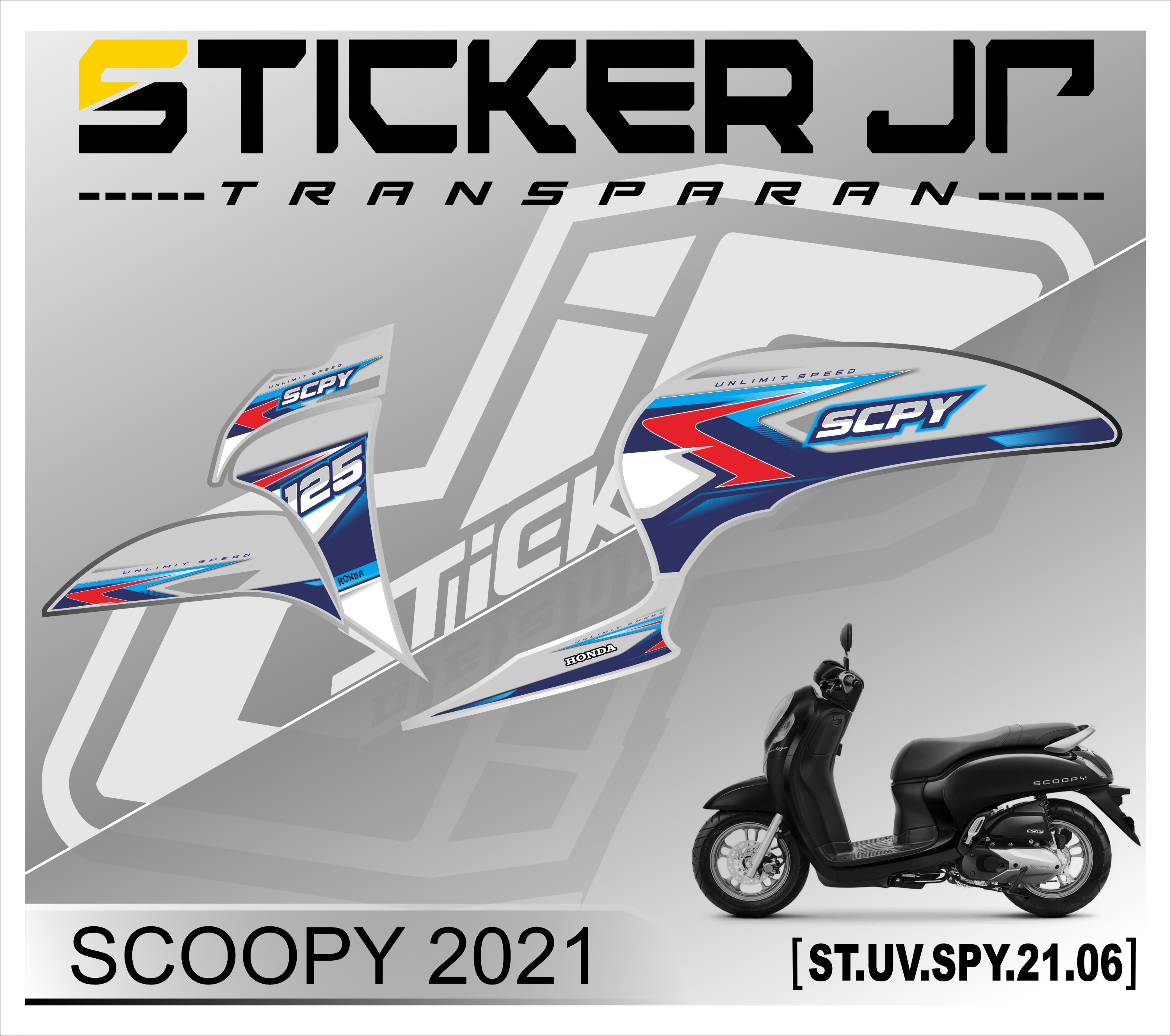 Stiker Striping SCOOPY 2021 - Sticker Motor Honda Scoppy Variasi ...