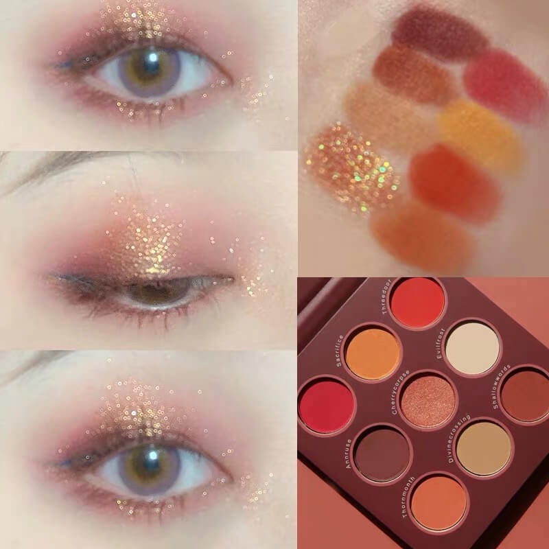 KKV COLORROSE NineColor Eyeshadow Palette Pyrotechnic Earth CR710