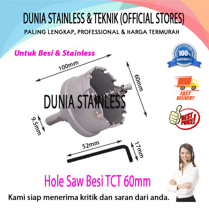 Hole Saw Besi TCT 60mm Lazada Indonesia