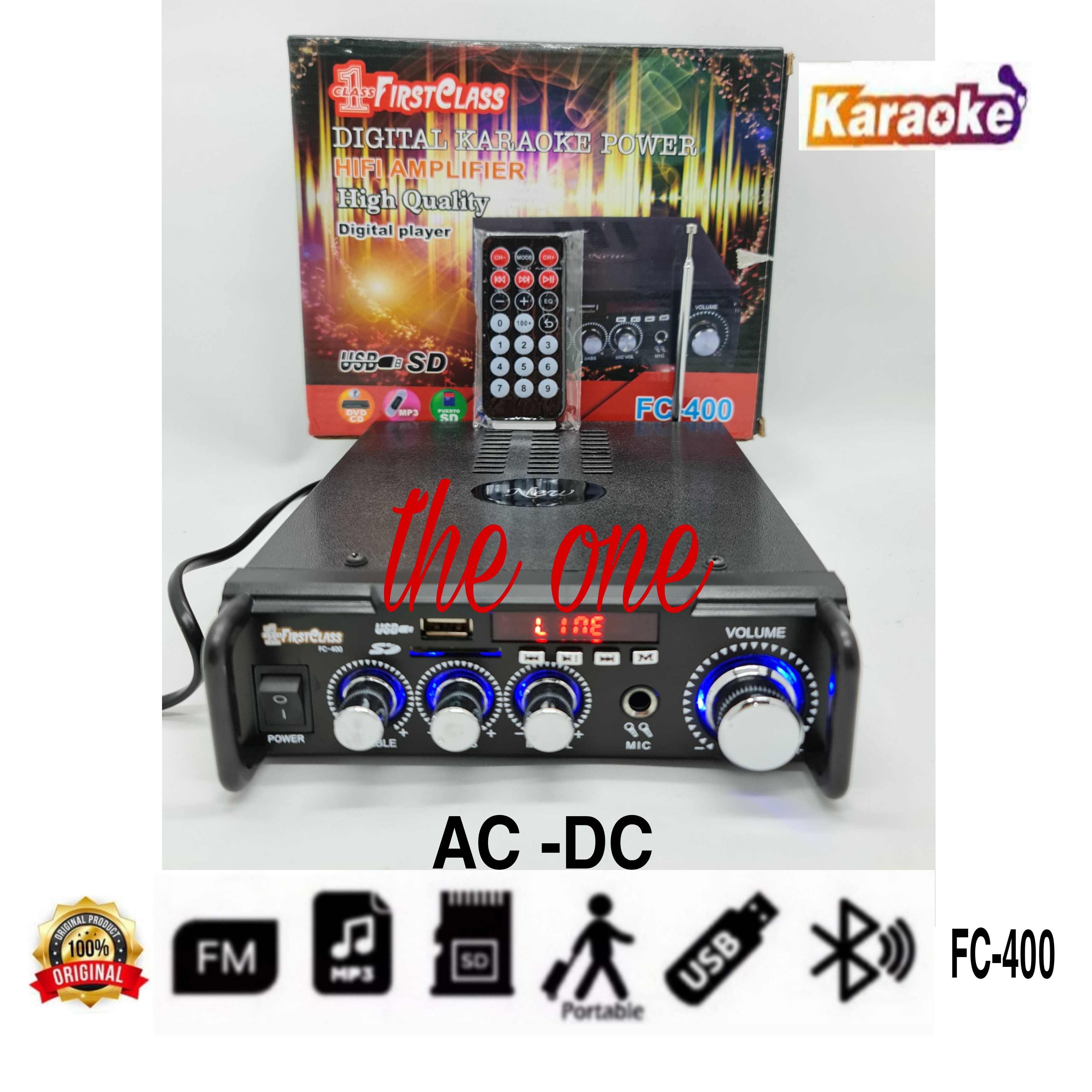 AMPLIFIER FIRSTCLASS FC400/FC 400 ORIGINA/AMPLI MINI KARAOKE AC DC BISA
