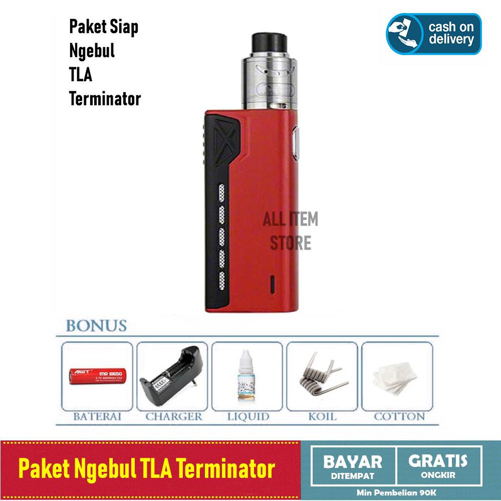 Paket Siap Ngebul TLA Terminator Rokok Elektrik Vape TLA + Free Baterai Coil Liquid Kapas dan Charger - All Item Store Paket Siap Ngebul TLA Terminator Rokok Elektrik Vape TLA + Free Baterai Coil Liquid Kapas dan Charger - All Item Store