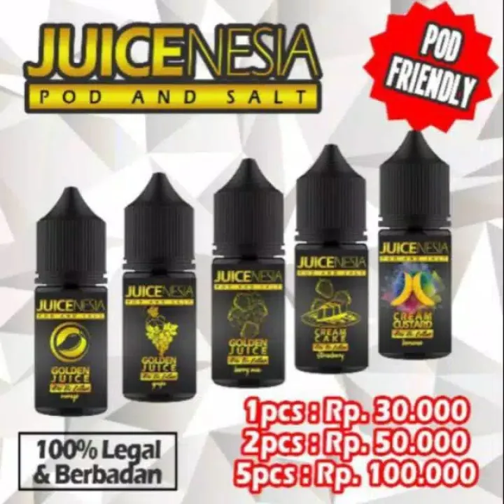 Bisa Cod Liquid Pod Juicenesia Pod And Salt 30 Ml Rasa Golden