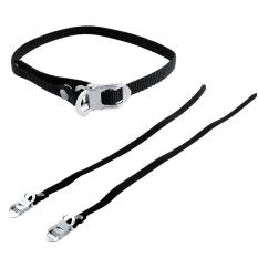 1-Pair BMX Sepeda Sepeda Pedal High Nylon Toe Straps Klip Penggantian Hitam-Intl