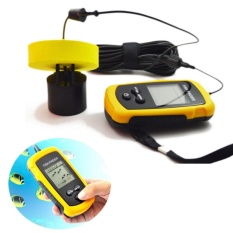 100 M Sonar Portabel Sensor Pelacak Ikan Menangkap Transduser Alarm + LCD-Intl