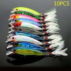 10 Pcs Fishing Lures Wobblers Umpan Tackle Buatan Baits 9 Cm-Intl