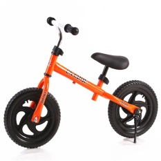 12 Inch Anak-anak Roda Dua Pushbike Balance Training Bike dengan Adjustable Setang dan Sadel Warna: Jeruk Ukuran: 12 Inch-Intl