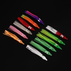 12 Pcs Gurami Squid Rigs Umpan Pancing Umpan Catch Silikon Cahaya Dalam Gelap-Internasional