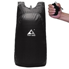 1328 20L Luar Ruangan Pendakian Portabel Lipat Anti Basuhan Tas Ultralight Ransel, Maksimum Beban: 15Kg (Hitam)-Internasional