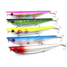 1 PC 12 Cm 18G Simulasi Topwater Pancing Palsu Umpan Buatan Dalam Perikanan Laut Ikan Kecil Keras Bait Hitam nikel Kekuatan Kait-Internasional
