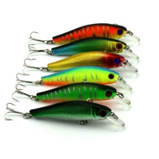 1 Set 6 PC 8.5 CM 3D Buatan Mata Ikan Fishing Bait Minnow Hard Fishing Umpan-Internasional