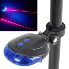 1X Sepeda dengan Laser Ekor Ringan 2 Laser & 5 LED 7 Mode Sepeda Gunung Peringatan Keselamatan Berkedip Lampu alarm & Nbsp-Internasional