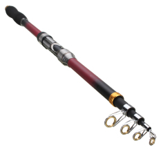 2.1 M Serat Karbon Teleskopik Pancing Air Asin Casting TravelSpinning Tiang-Internasional