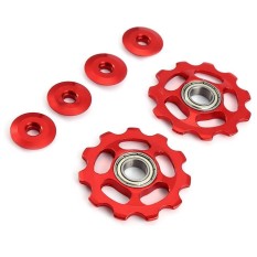 2 Pcs Bike 11 T Aluminium Sealed Bearing Jockey Wheel Rear Derailleur Pulleys RD-Intl
