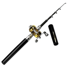 2016 Hot Selling Mini Teleskopik Portable Pocket Aluminium Alloy Pen Pancingan Gulung HITAM GOLD Fiber Glass