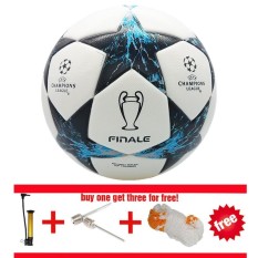 2017-2018 Champions League Ukuran Resmi 5 Sepak Bola Ball Bahan PU Pertandingan Profesional Pelatihan Soccer Ball Free Jarum Gas dan Tas Bersih Tick-Internasional