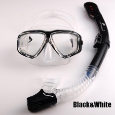 2017 Baru Profesional Scuba Menyelam Silang Silikon Renang Kolam Pemancingan Peralatan Snorkel Anti-Kabut Kacamata Kacamata Set-Intl