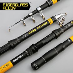 2.1 M Fiberglass Portable Ultralight Perjalanan Teleskopik Joran Laut Berputar Tiang