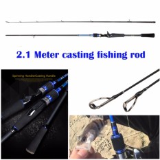 2.1 Meter Jual Beli Joran Pancing Biru & Black Carbon Fiber Tongkat Pancing M Casting Rod