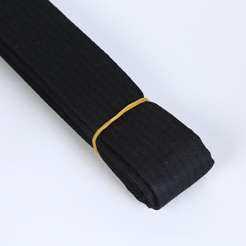 2.2 M Judo Taekwondo Karate Tai Chi Pita Warna-warni Belt Fashion Aksesori Solid Rank Karate Seni Bela Diri dan TaeKwonDo Sabuk (2.2 M/Hitam) -Intl