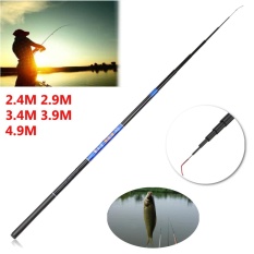 2.4 M-4.9 M Fiberglass Tangan Memancing Rod Ultra Hard Joran Pancing Pancing Ikan Berbentuk Aliran 2.4 M-Intl