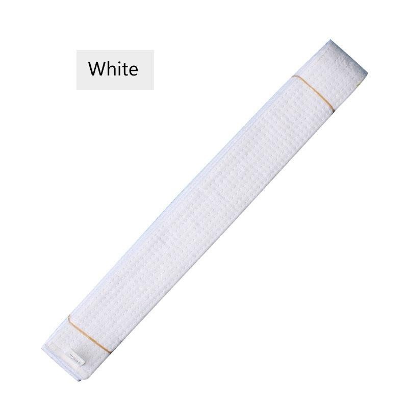 2.4 M Judo Taekwondo Karate Tai Chi Pita Warna-warni Belt Fashion Aksesori Solid Rank Karate Seni Bela Diri dan TaeKwonDo Sabuk (2.4 M/Putih) -Intl