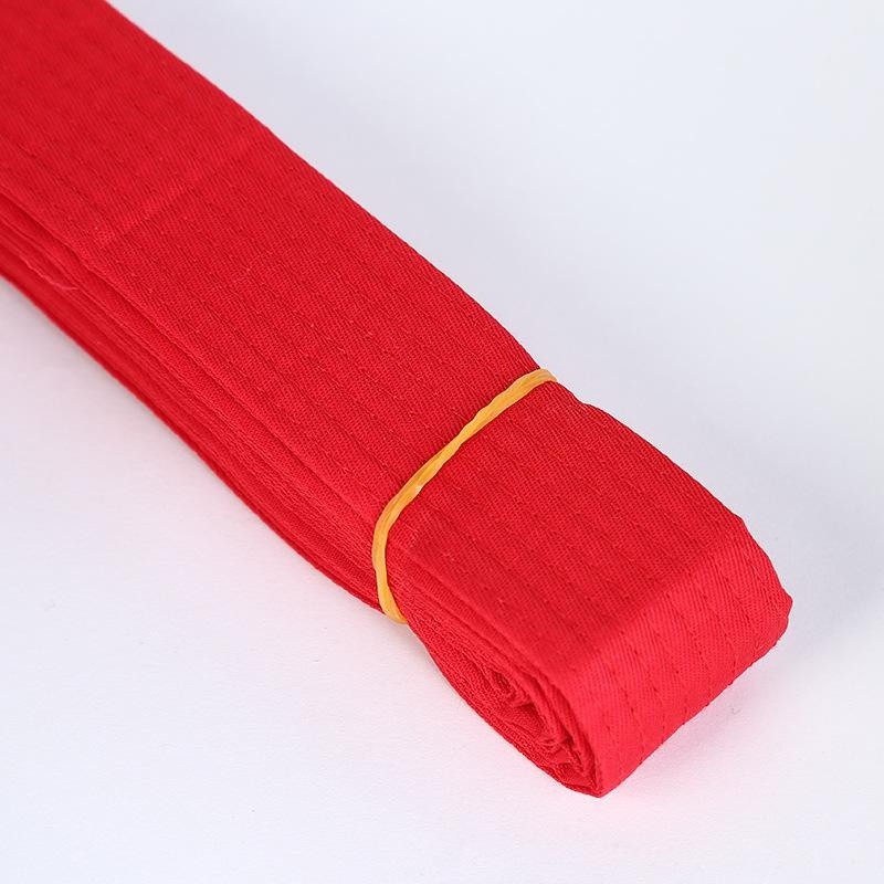 2.8 M Judo Taekwondo Karate Tai Chi Pita Warna-warni Belt Fashion Aksesori Solid Rank Karate Seni Bela Diri dan TaeKwonDo Sabuk (2.8 M/Merah) -Intl