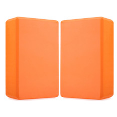 2 Pcs EVA Yoga Blok Bata Busa Foam Practice Kebugaran Sport Alat (Orange)-Intl
