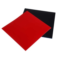2 Pcs Raket Tenis Meja Pips Di Raquette Spons Karet Merah/Hitam Berkualitas Tinggi-Intl