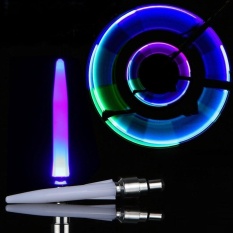 2pcs Waterproof Shockproof Bike Spoke Light Cycling Bicycle Tire Valve Wheel Cap Alarm Light - intl
