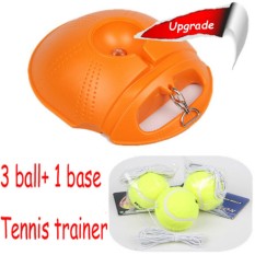 3 Bola dan 1 Base Tenis Baru Praktik Pelatih Tunggal Train Latihan Bola Alat Pasangan Ditetapkan untuk Pemula-Internasional