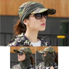 360 Derajat Topi Lipat Topi UV Perlindungan Matahari Block Wanita Wanita Pria Jaring Ember untuk Memancing Bersepeda Daki Gunung Luar Ruangan Sport 1446 (Camo) -Internasional