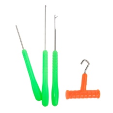 4 Dalam 1 Memancing Carp Memancing Pengumpanan Rig Alat Set Umpan Jarum Bor Simpul Puller Stringer dan Driller-Internasional