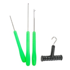 4 Dalam 1 Memancing Carp Memancing Pengumpanan Rig Alat Set Umpan Jarum Bor Simpul Puller Stringer dan Driller-Internasional
