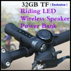 4 In 1 Riding Telepon Bersepeda Sepeda Bersepeda Sepeda Pemutar Musik Hands-Free Torch Wireleses Bluetooth Speaker MP3 Motorbike Bike Lamp Headlight Multi Speaker Keamanan Ponsel Senter Headlamp LED FM Radio-Intl