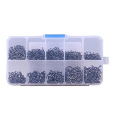 500 Pcs/box Karbon Steel Memancing Kait dengan Lubang 3 #-12 #-Internasional