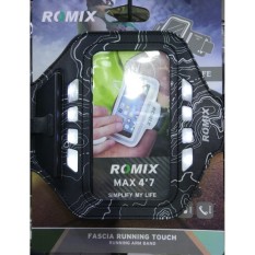 (5.5 ''Hijau) Romix Rh19 Brazalete Pulsera Caja Ultrafina Respirable Recargable LED Banda De 5.5/4.7 Pulgadas Teléfono Funcionando Bolsa-Intl