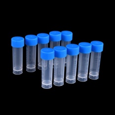 5ml Chemistry Plastic Test Tubes Vials Seal Caps Pack Container N50 - intl