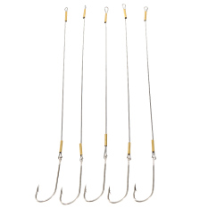 5 Pcs Baja Berkualitas Tinggi Fishing Wire Kait 21.5 Cm Tahan Lama Fishing Wire Fishing Tackle untuk Memancing Di Laut