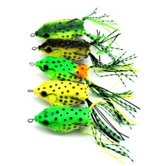 5 Pcs Pancingan Plastik Lembut Umpan Katak Lure Hook Umpan Ikan Tiruan-Intl