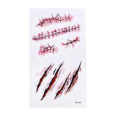 5 x Halloween yang horor lembar stiker palsu penipu darah bekas make up Cosplay - Internasional