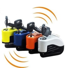 Alarm Elektronik Plate Brake Lock Anti-Theft Lock Sepeda Motor Mobil Listrik (Orange)-Intl