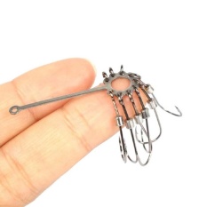 Anmuka Baru 1 Pcs Ledakan Baja Karbon Ikan Jig Kait Pancing Berduri Piring Kait Kerekan Menangkap Off Tajam Disk Set Pancing-Internasional