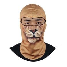 Aokdis (TM) Jual Hot Wajah Topeng Motor Sepeda Sepak Bola Outdoor (Cute Lion Pola)-Intl