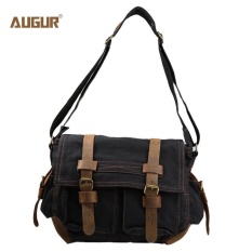 Augur 2138 Canvas Cross Body Single Shoulder Tas Laptop dengan Tali Tahan Lama-Intl